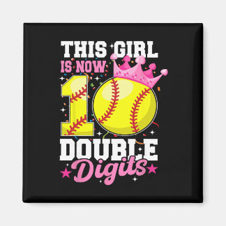 Denna tjej nu 10 dubbla siffror Mjukt 10 år gammal Magnet