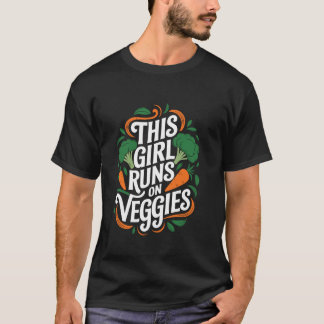 Denna Tjej Springar På Grönsaker, Veganism Vegansk T Shirt