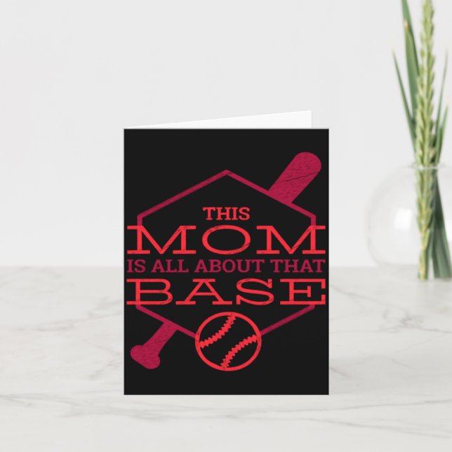 Denna Tröja Baseboll Mamma Allt Om Base Kort (Framsida)