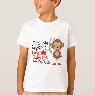 Denna unge stöttar barnslig sockersjukamedvetenhe tee shirt