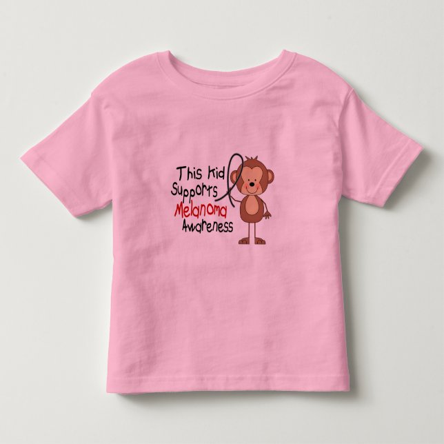 Denna unge stöttar melanommedvetenhet t-shirt (Framsida)