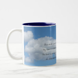 Denna värld är inte mitt hem-… Två-Tonad mugg