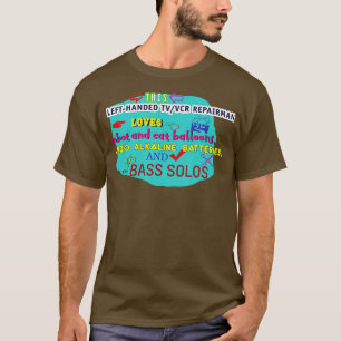 Denna VCR-reparatör Kärlek Cat Bubons Batteries Ba T Shirt