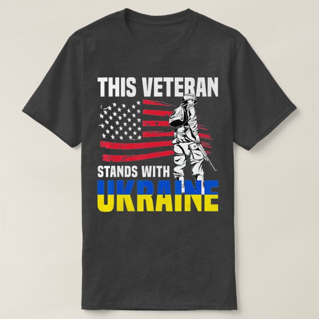 Denna veteran ligger med Ukraina T Shirt (Design framsida)