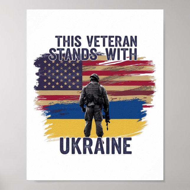 Denna veteran står med Ukraina 10  Poster (Framsidan)