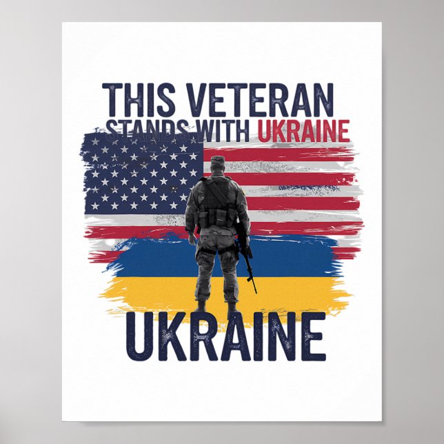 Denna veteran står med Ukraina 2  Poster (Framsidan)