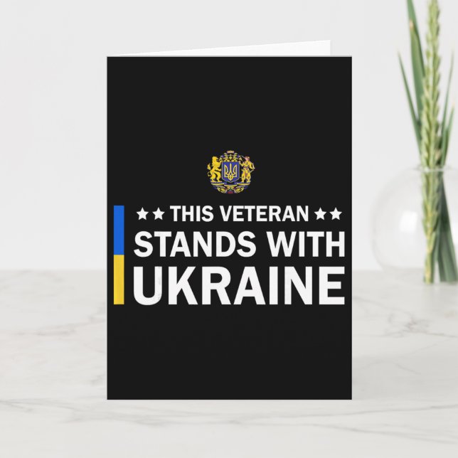 Denna veteran står med Ukraina Kort (Framsida)