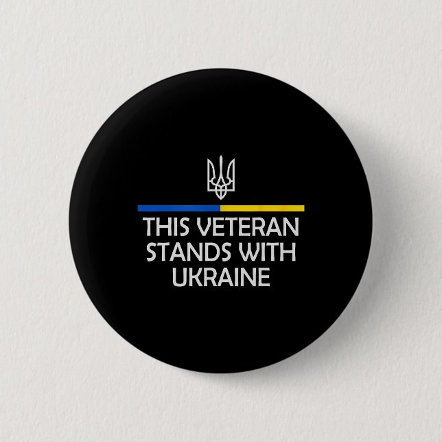Denna veteran står med Ukraina Zelensky Ukrainia Knapp (Framsida)