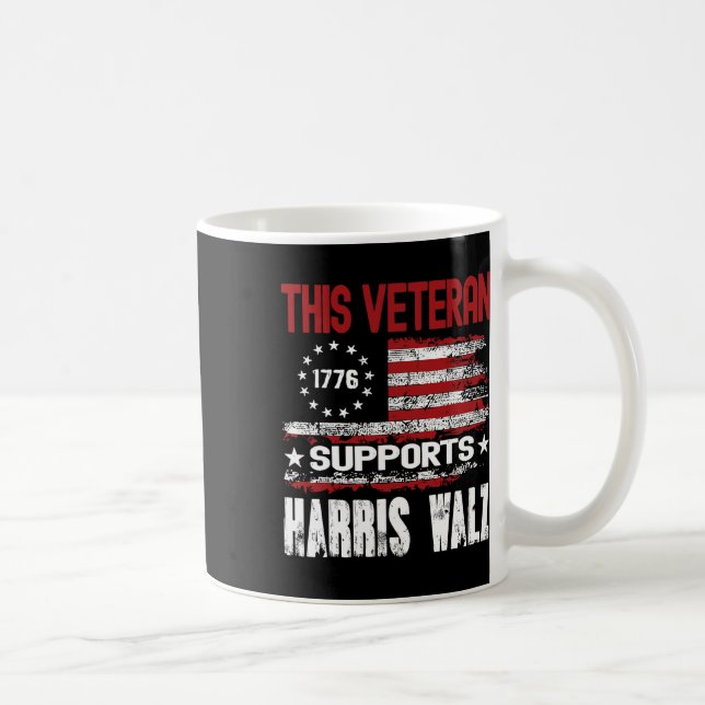 Denna veteran stöder Harris Wheimer 2024 American Kaffemugg (Höger)