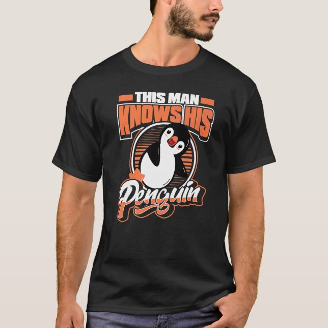 Denne man känner till hans Penguin Sea Bird Kung E T Shirt (Framsida)