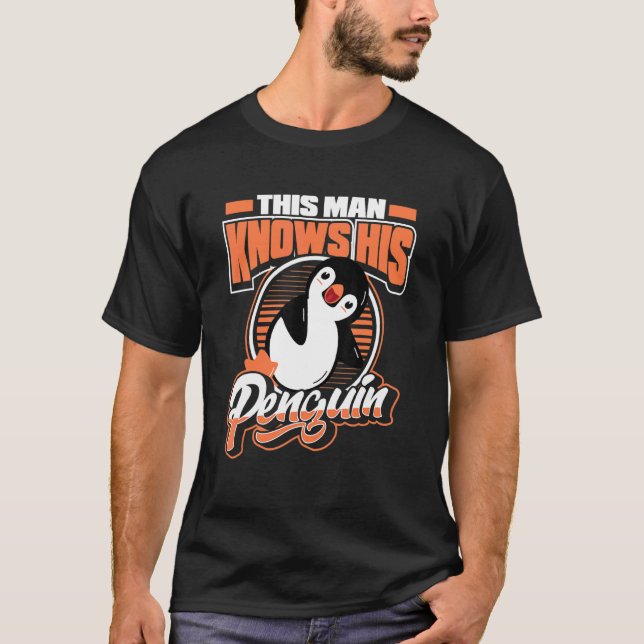 Denne man känner till hans Penguin Sea Bird Kung E T Shirt (Framsida)