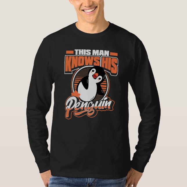 Denne man känner till hans Penguin Sea Bird Kung E T Shirt (Framsida)