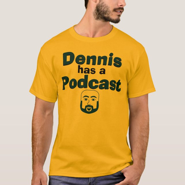 Dennis har en Podcast - orange Tröja (Framsida)