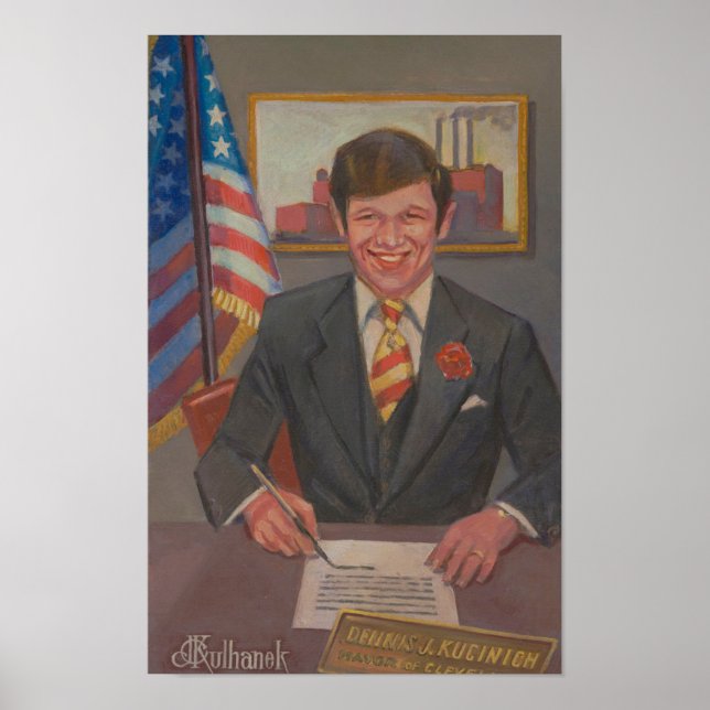 Dennis Kucinich - Cleveland Mayor av Kulhanek Poster (Framsidan)