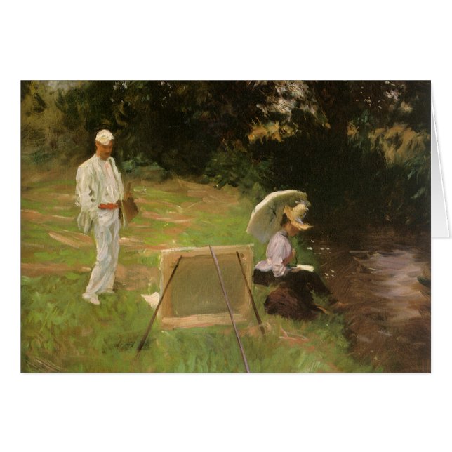 Dennis Miller Bunker Painting vid Calcot av Sargen Hälsningskort (Framsidan Horizontal)