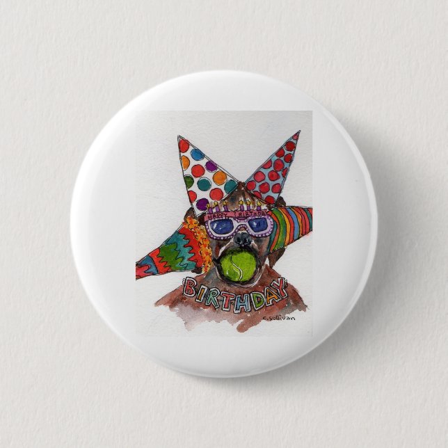 Dennis Rodman Boxer Vattencolor BD-målning Knapp (Framsida)