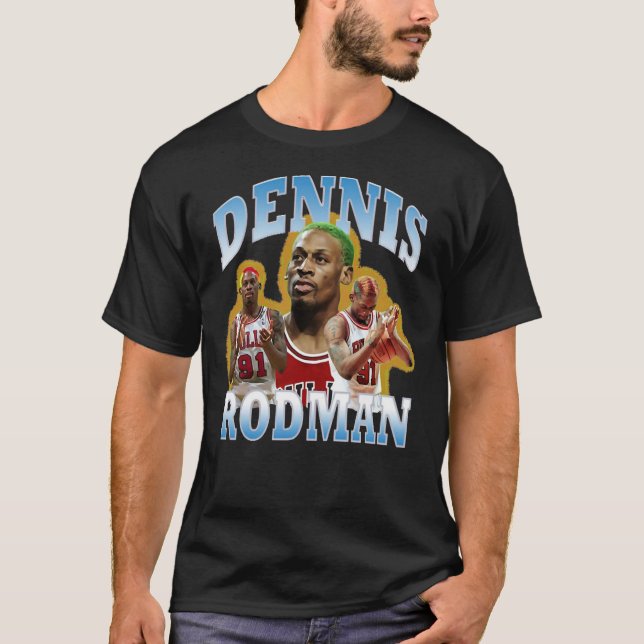 Dennis Rodman Vintage Bootleg Classic T-Shirt (Framsida)
