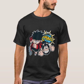 Dennis the menace CHAOS retro style girl funny T Shirt