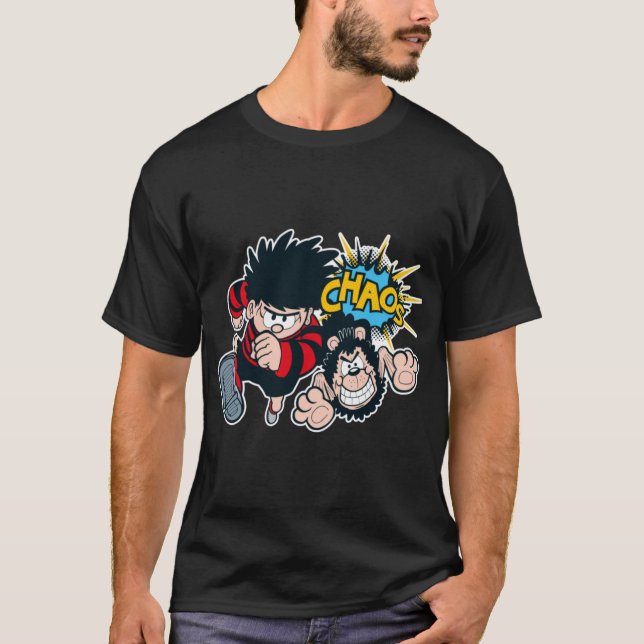 Dennis the menace CHAOS retro style girl funny T Shirt (Framsida)