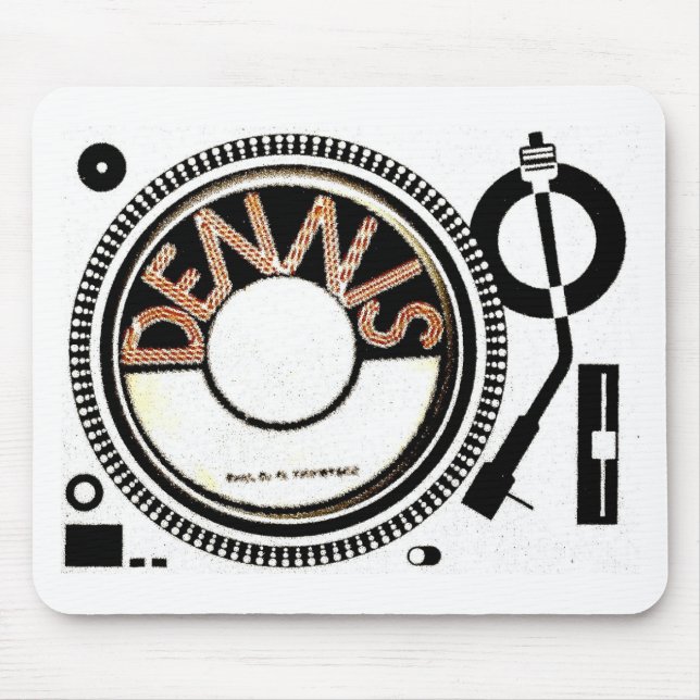DENNIS TURNTABLE Mousepad Musmatta (Framsidan)