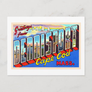 Dennisport Cape Cod Massachusetts Vintage Postcard Vykort