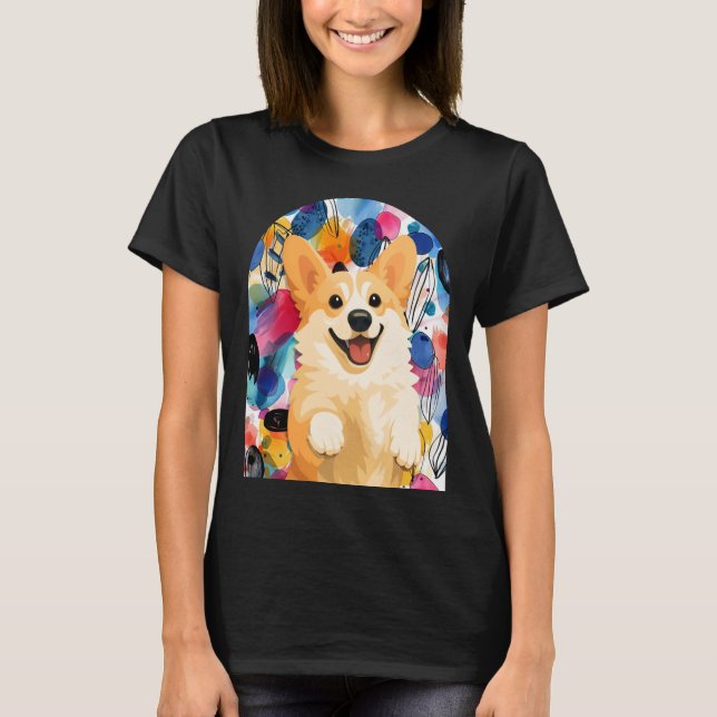 DENNY corgi  - ArtMuse Kollektion   T Shirt (Framsida)