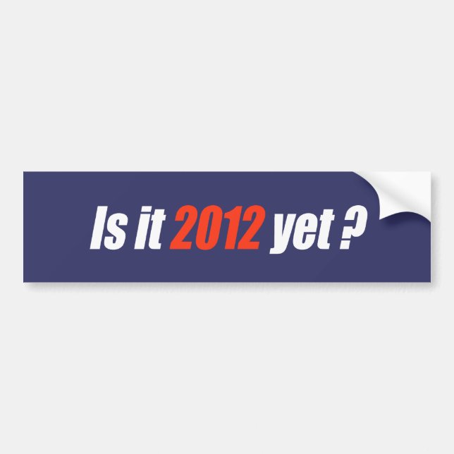 DenObama bildekalen - är det 2012 ännu Bildekal (Framsidan)