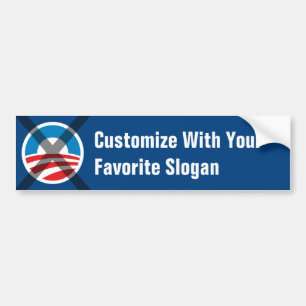 DenObama bildekalet - tillfoga din slogan Bildekal