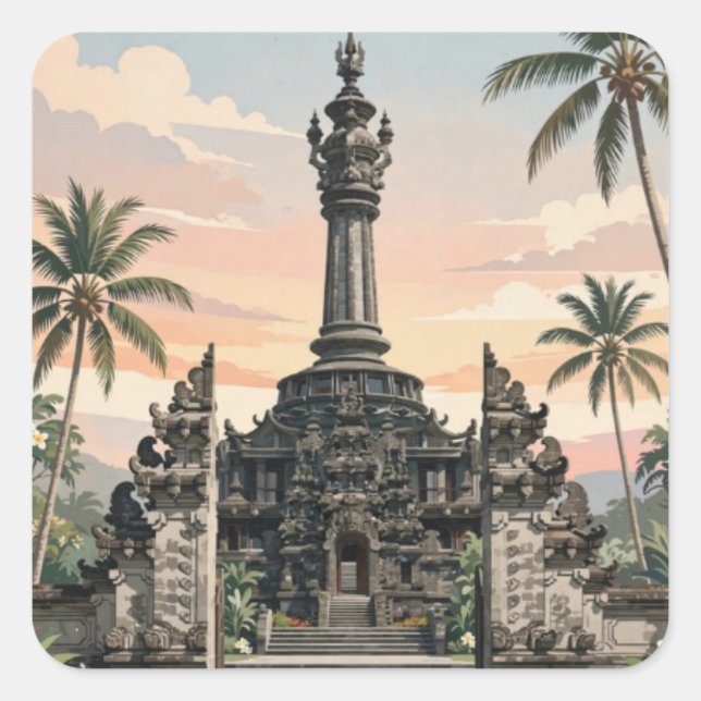 Denpasar Bali Klistermärke (Framsida)