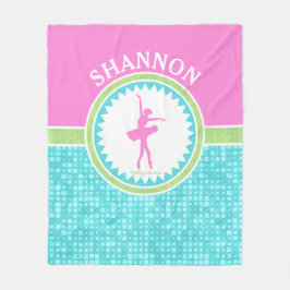 DenPastell färgdansare med Aqua belägger med tegel Fleecefilt