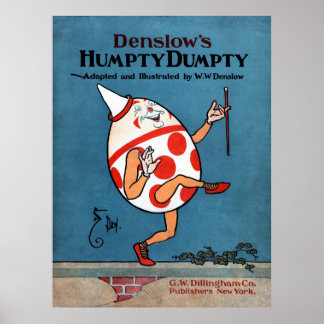 Denslow's Humpty Dumpty Bok Cover Kanvastryck 30 Poster