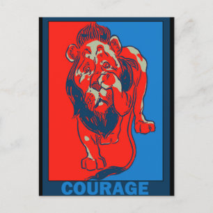Denslow's Wizard of Oz:: Courage Vykort
