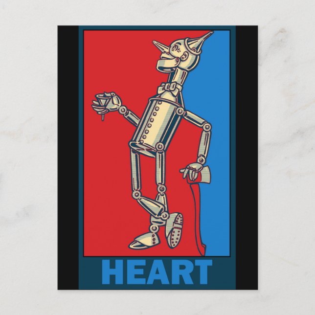 Denslow's Wizard of Oz: Heart Vykort (Framsida)