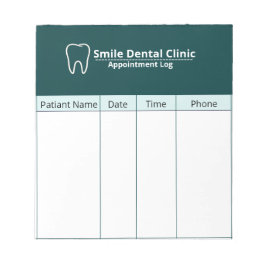 Dental Appointment Log Sheet for Clinics Anteckningsblock