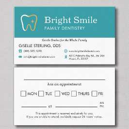 Dental Appointment Reminder Visitkort