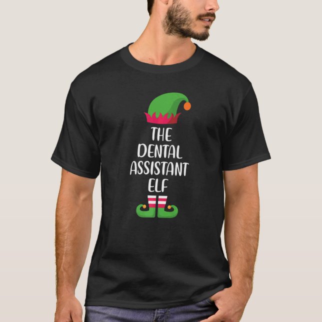 Dental Assistant Elf Family Matching Group Christm T Shirt (Framsida)