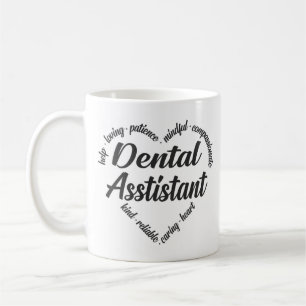 Dental Assistant Heart Ord Cloud Kaffemugg