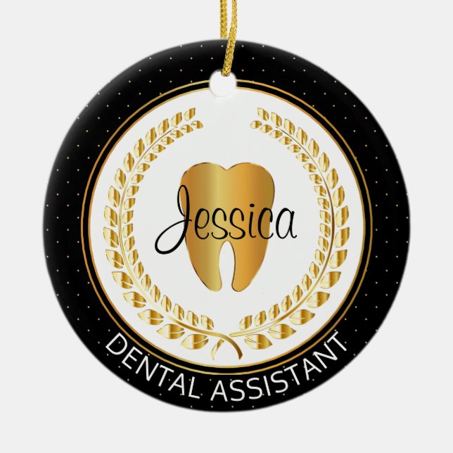 Dental 🦷 Assistant, Hygienist, Student Julgransprydnad Keramik (Framsidan)