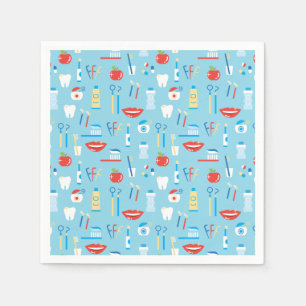 Dental Blue Mönster Pappersservett