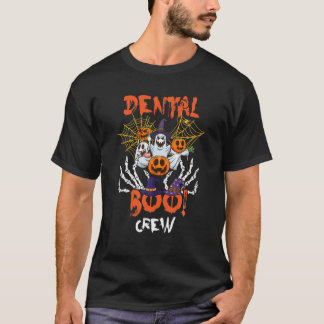 Dental Boo Crew Cute Boo Witch Hat Pumpkin Dentist T Shirt
