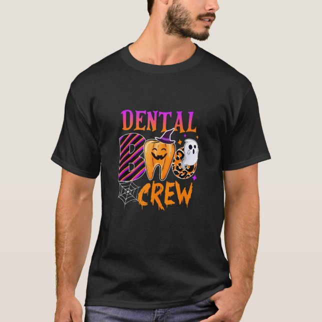 Dental Boo Crew Funny Boo Teeth Dentist Matching H T Shirt (Framsida)