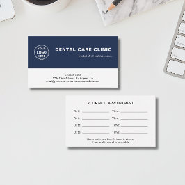 Dental Clinic Dentist Professional Logo Tidsbeställning Kort