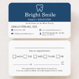 Dental Clinic Visit Reminder Appointment Visitkort