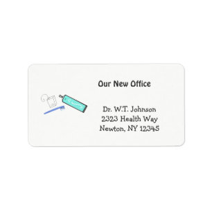 Dental Design Ny adress Adressetikett
