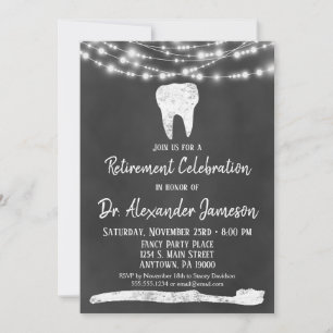 Dental för Chalkboard-dentist Pension-inbjudan Inbjudningar
