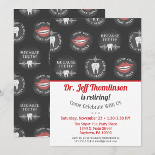 Dental för dentalkboard-inbjudan till tandläkare i inbjudningar