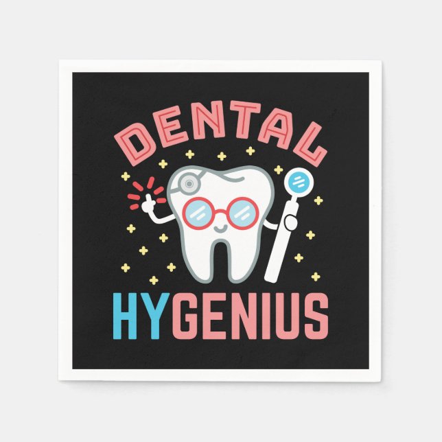 Dental Hygenii Funny Hygienist RDH Pappersservett (Framsidan)