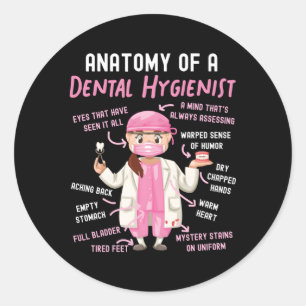 Dental hygienist Anatomy Runt Klistermärke