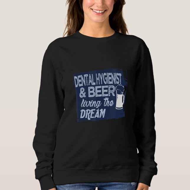 Dental Hygienist & beer Profession career worker w T Shirt (Framsida)