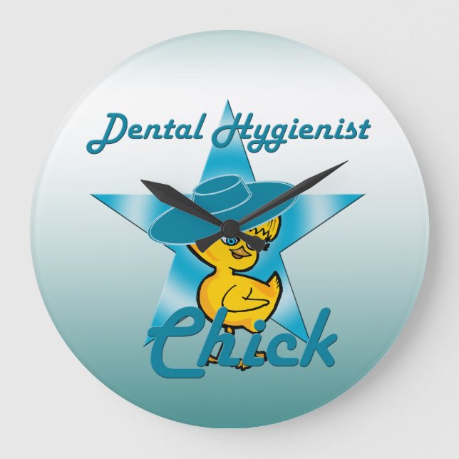 Dental Hygienist Chick #7 Stor Klocka (Framsida)